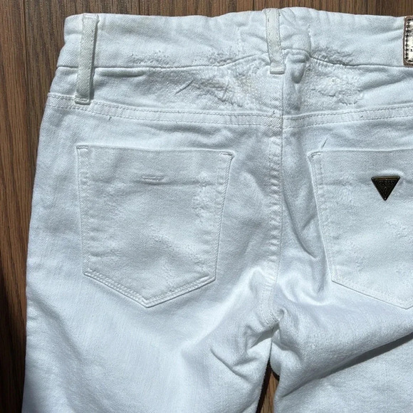 Guess distressed cropped white denim size 25 - Picture 10 of 12
